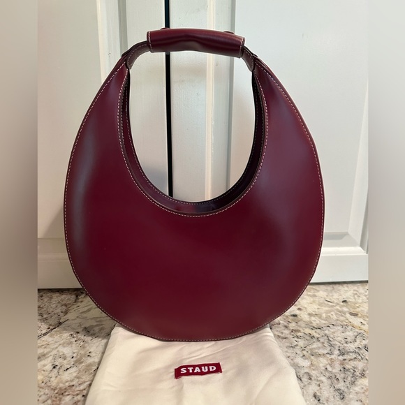 STAUD Handbags - Brand new Moon Bag in Pinot w/o tags as it was a gift.
